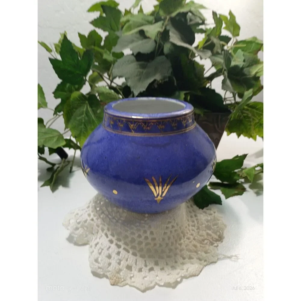 Ecco Nova Art Deco Deep Blue Gold Accents and Decor Medieval Monarch ~ Vintage~